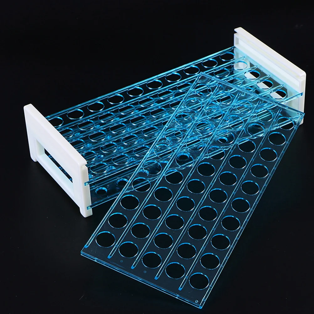 Test Tubes Holder Sampling Tube Rack Reusable Testing Tube Organizer for Laboratory(50 Holes) 
Test Tubes Holder Sampling Tube Rack Reusable Testing Tube Organizer for Laboratory(50 Holes)
