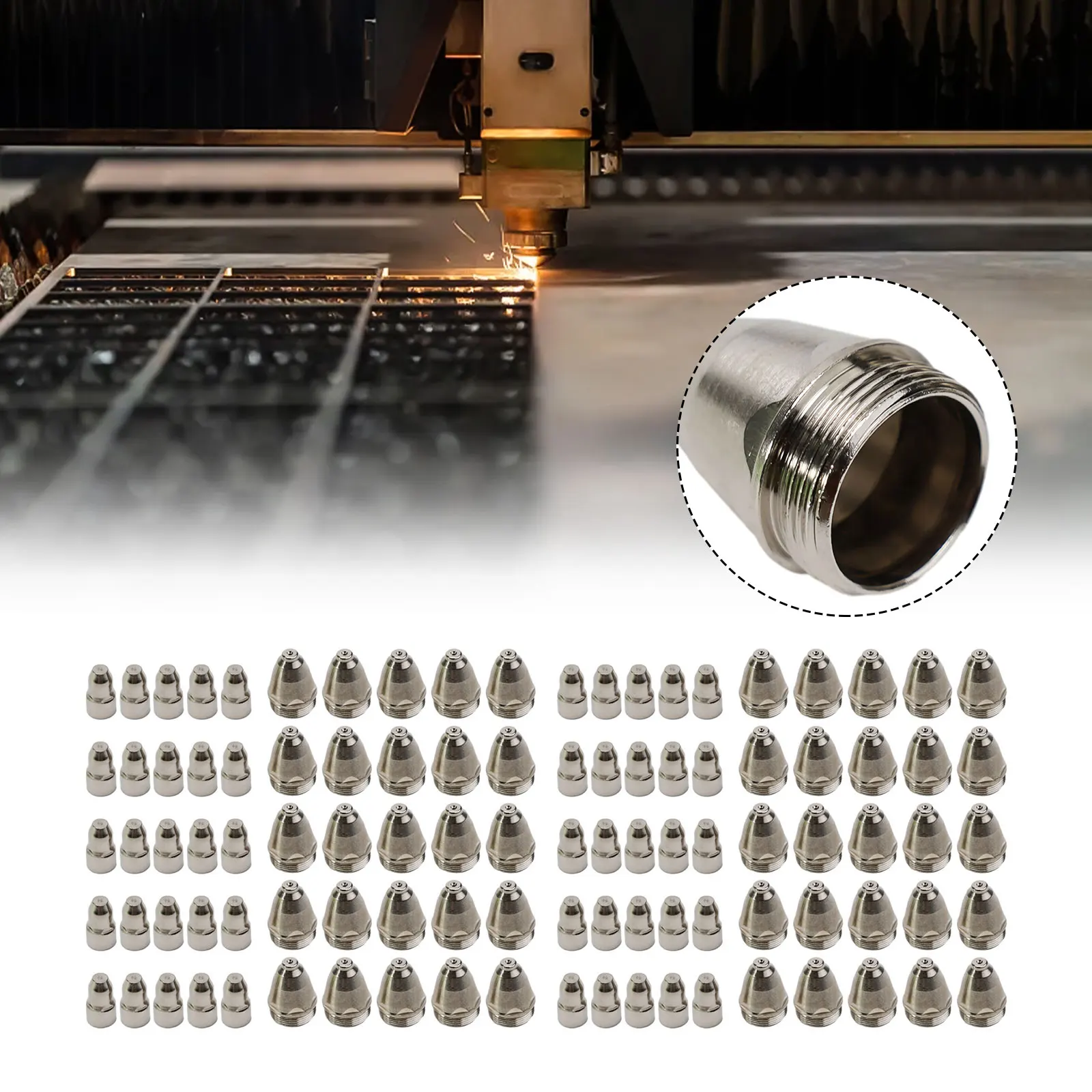 100pcs 1.1/1.3/1.5/1.7mm P80 Plasma Electrode Tip Nozzle Compatible With CUT-70/80/100/120 Plasma Cutting Machines Accessories
100pcs 1.1/1.3/1.5/1.7mm P80 Plasma Electrode Tip Nozzle Compatible With CUT-70/80/100/120 Plasma Cutting Machines Accessories