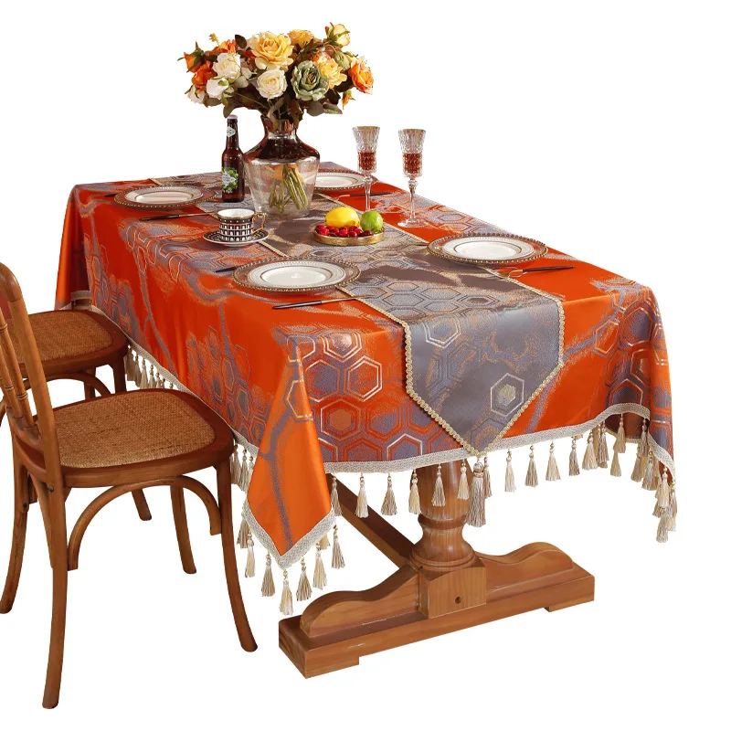 American light luxury style tablecloth high-end rectangular coffee table mat cover European luxury household table cloth
American light luxury style tablecloth high-end rectangular coffee table mat cover European luxury household table cloth