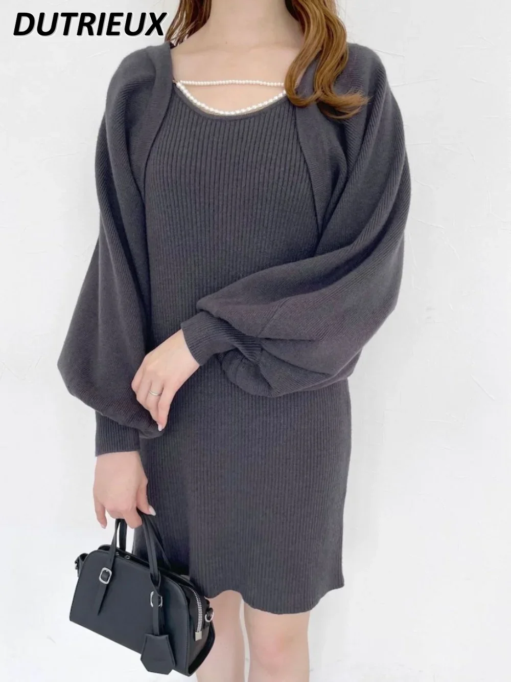 Women's Knitted Set Autumn Winter Crew Neck Swerater Top Soft Knitted Cardigan Shawl Pattern Long Vest Dress Two-Piece Set
Women's Knitted Set Autumn Winter Crew Neck Swerater Top Soft Knitted Cardigan Shawl Pattern Long Vest Dress Two-Piece Set