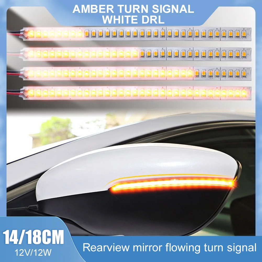 14/18cm Flexible Car Rearview Mirror Turn Signal LED Flowing Strip Light 12V Amber White Turn Signal DRL Dynamic Driving Lamp
14/18cm Flexible Car Rearview Mirror Turn Signal LED Flowing Strip Light 12V Amber White Turn Signal DRL Dynamic Driving Lamp
