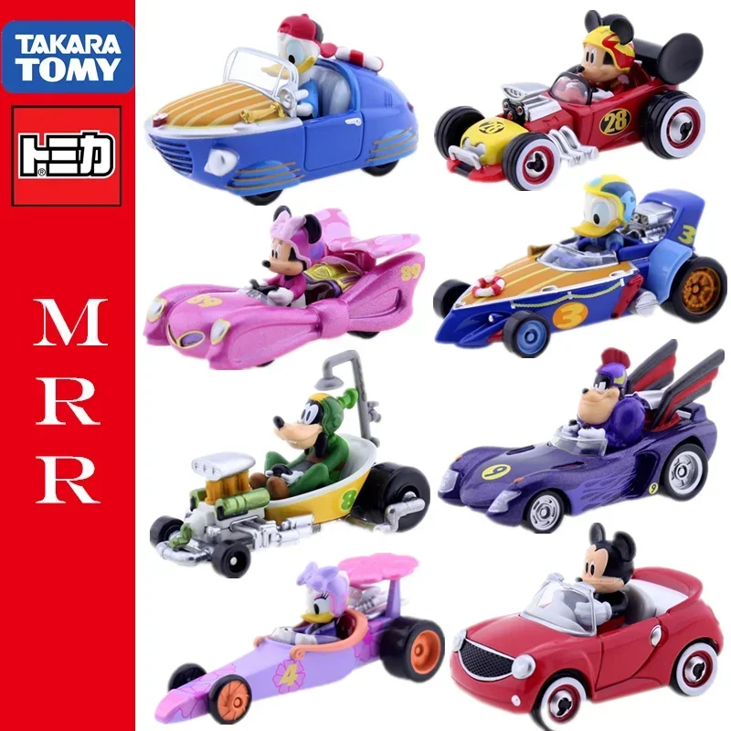 

Takara Tomy TOMICA Disney Mickey Mouse And Road Racer MRR Series Mickey Minnie Daisy Donald Duck Diecast Metal Model Car