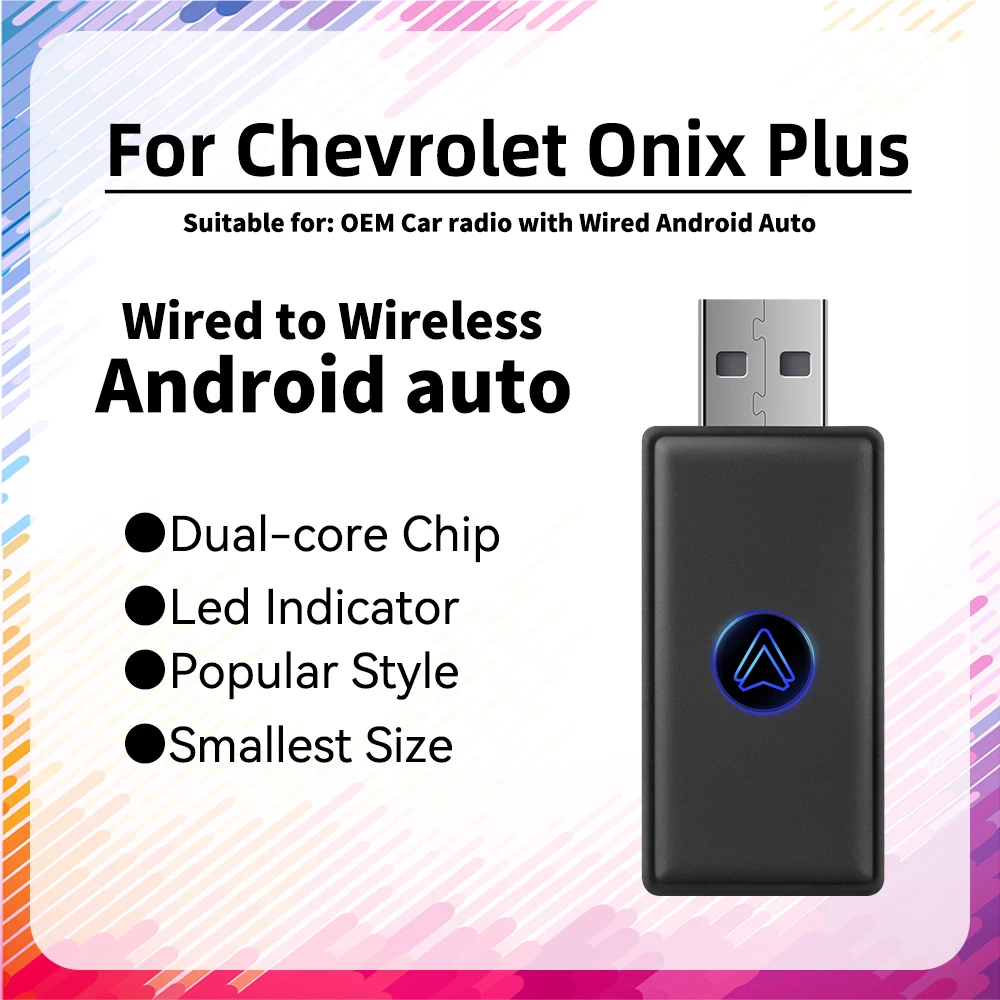 

Newest Mini Android Auto Wireless Adapter for Chevrolet Onix Plus USB Dongle Smart AI Box Car OEM Wired Android Auto to Wireless