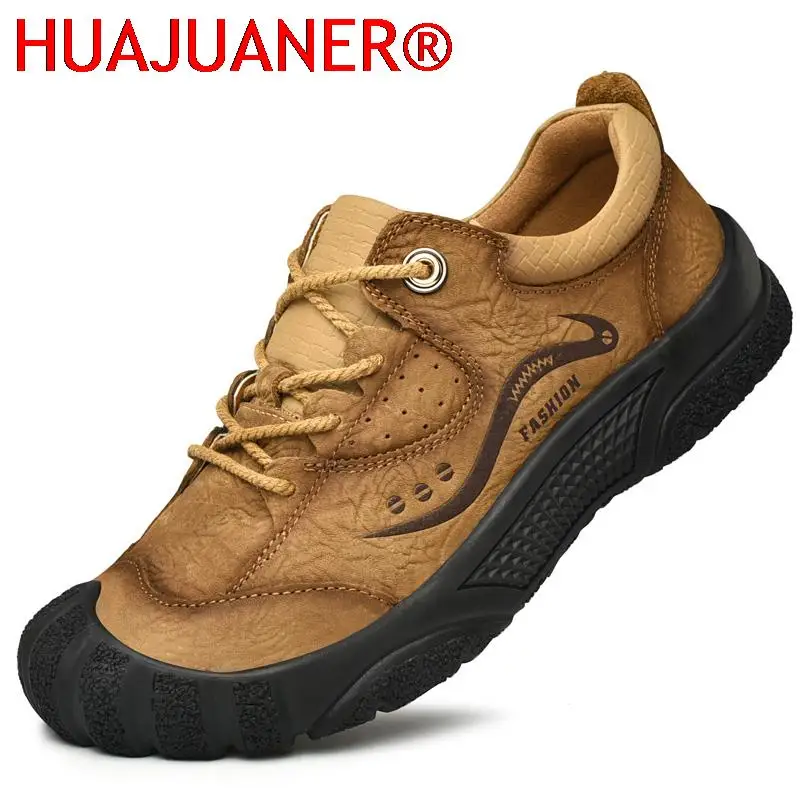 Outdoor Climbing Men's Shoes Genuine Leather Ankle Hiking Shoes Classic Mens Sneakers Trekking Footwear Male Casual Luxury Brand
Outdoor Climbing Men's Shoes Genuine Leather Ankle Hiking Shoes Classic Mens Sneakers Trekking Footwear Male Casual Luxury Brand