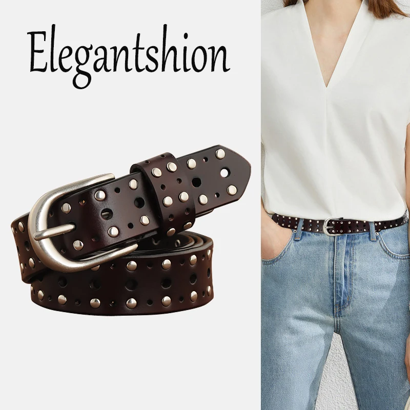Women's Double breasted Belt Adjustable Belt Silver Button Head Jeans Long Pants Belts
Women's Double breasted Belt Adjustable Belt Silver Button Head Jeans Long Pants Belts