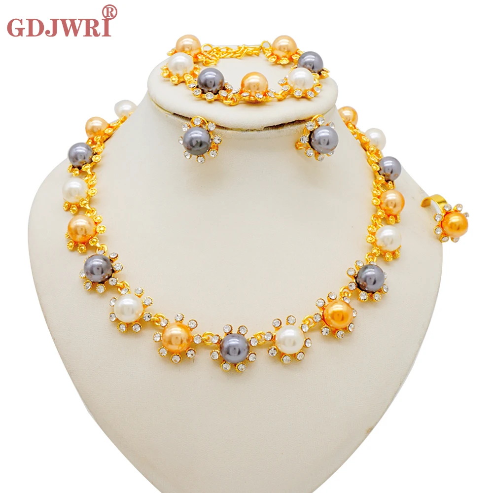 Luxury Gold Color Double Layered Necklace Jewelry Sets For Women African Water Drop Crystal Jewellery Indian Set Gifts 45 Mallzona Sac2df99a8ee64a37864ff03b8e3d30f4F Luxury Gold Color Double Layered Necklace Jewelry Sets For Women African Water Drop Crystal Jewellery Indian Set Gifts Mallzona