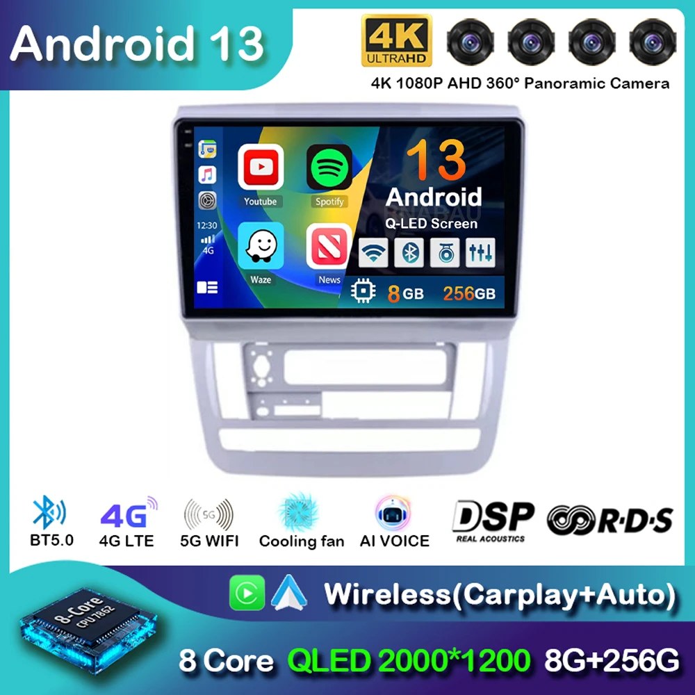

Android 13 Carplay Car Radio For Toyota Alphard 2002-2011 Audio Multimedia Vidio Player GPS Navigation Head Unit Stereo 2din DVD