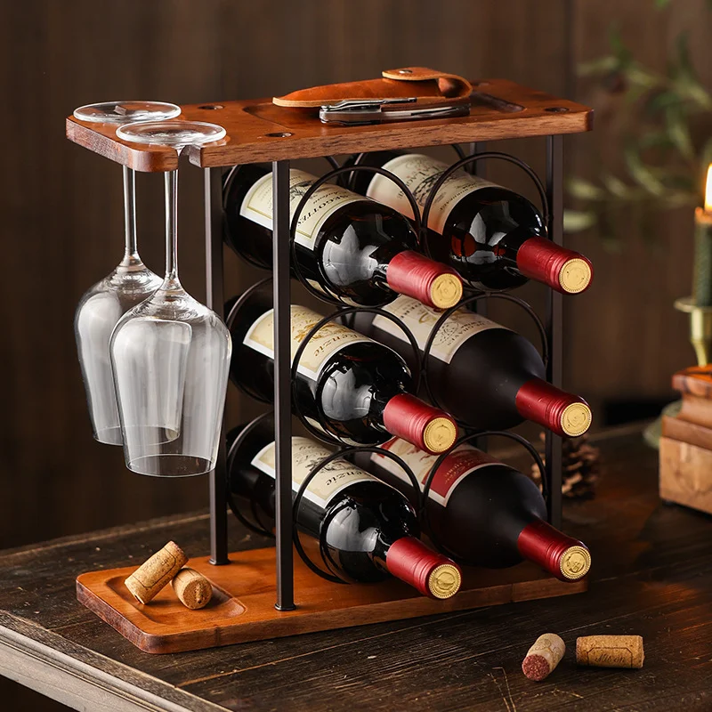 , Countertop Wine Rack, Metal Wooden Bottom Red Wine Wine Glass Upside Down Rack, Restaurant Bar Wine Rack Decoration, Wine Bott 
, Countertop Wine Rack, Metal Wooden Bottom Red Wine Wine Glass Upside Down Rack, Restaurant Bar Wine Rack Decoration, Wine Bott