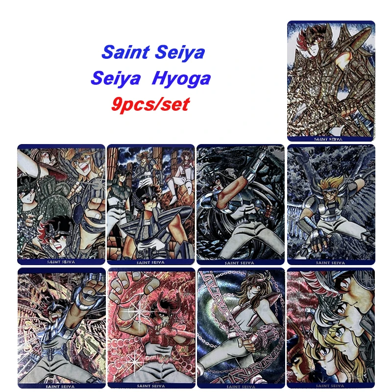 DIY Saint Seiya 9PCS/SET Anime collection card Bronzing Flash card Seiya Hyoga Board game card Cartoon toys Christmas gift
DIY Saint Seiya 9PCS/SET Anime collection card Bronzing Flash card Seiya Hyoga Board game card Cartoon toys Christmas gift