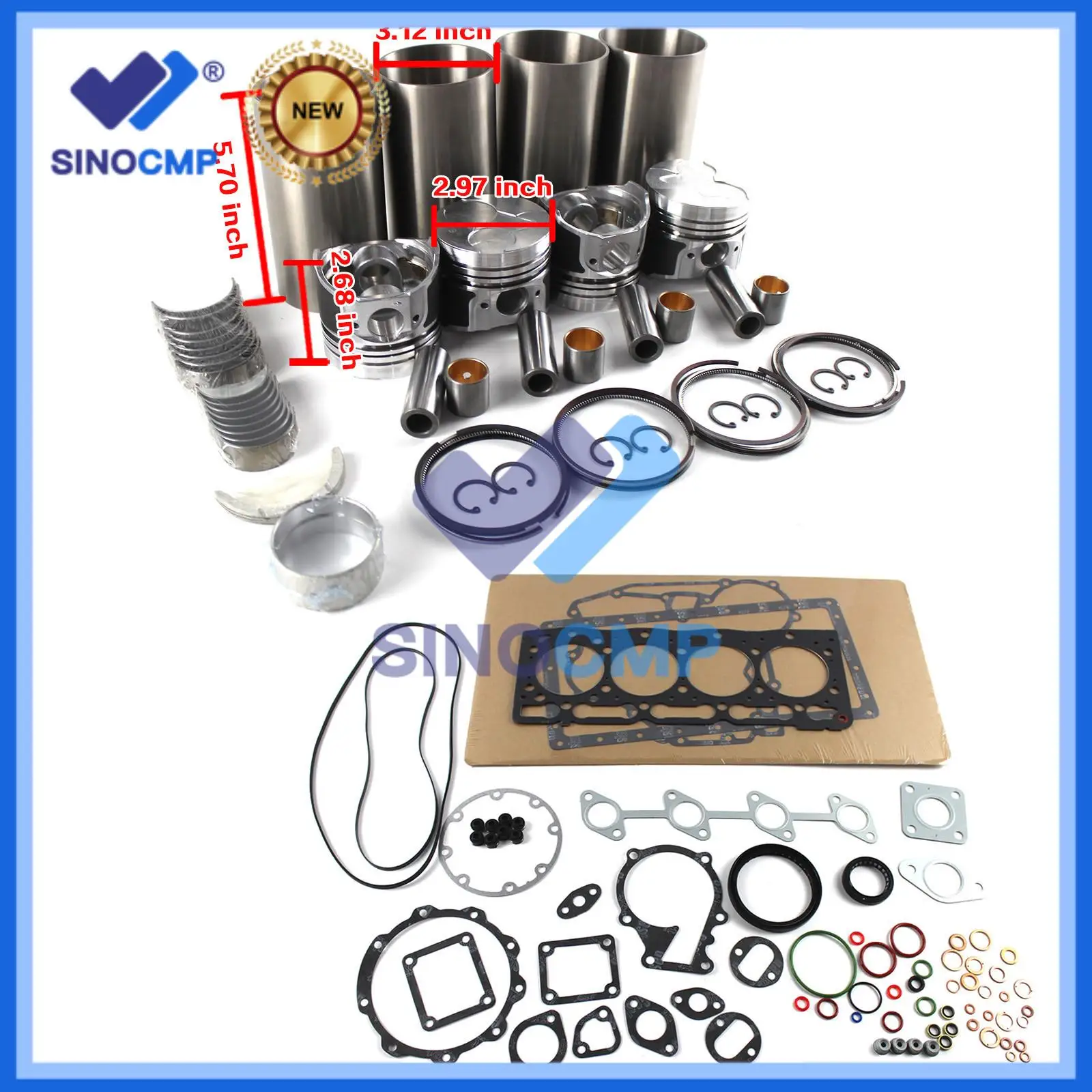 Комплект для восстановления двигателя V1305 для Kubota V1305T F3060 фотокосилки B2710HSD трактора
Комплект для восстановления двигателя V1305 для Kubota V1305T F3060 фотокосилки B2710HSD трактора