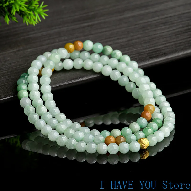 Natural Myanmar A-grade Jade Bracelet 6mm Tricolor Jade Bead Necklace with Three Rings Jade Hand Chain Sweater Chain for Women
Natural Myanmar A-grade Jade Bracelet 6mm Tricolor Jade Bead Necklace with Three Rings Jade Hand Chain Sweater Chain for Women