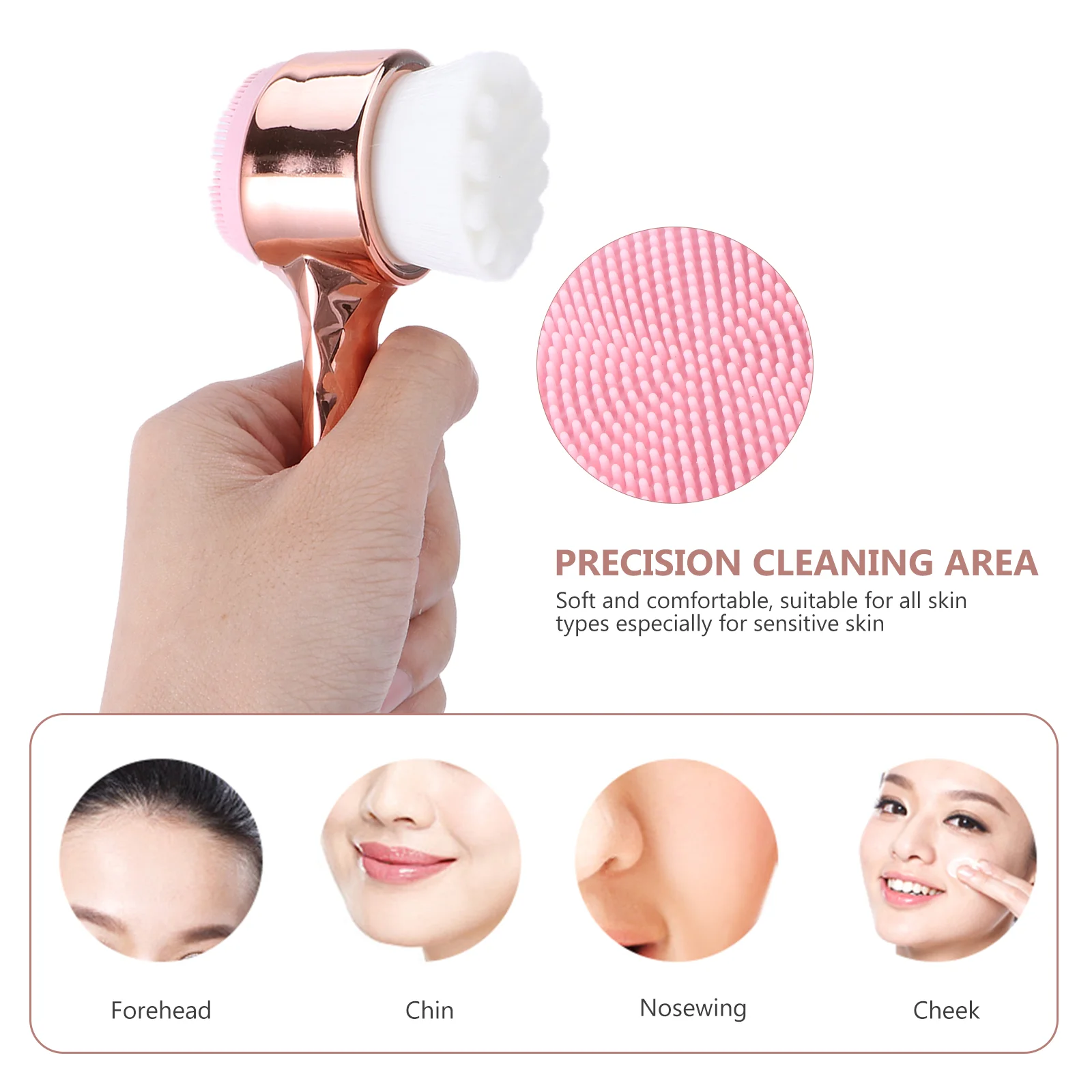 Double Side Brush Manual Cleansing Brush with Bristles Silicone Cleaning Brush for Men ( Rose )
Double Side Brush Manual Cleansing Brush with Bristles Silicone Cleaning Brush for Men ( Rose )