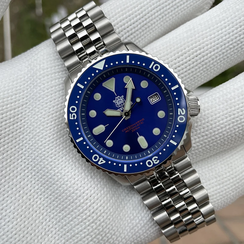 

Steeldive Men Automatic Watch 41mm Luxury Mechanical Wristwatch Diver 200M Waterproof C3 Luminous NH35 Sapphire Ceramic Bezel