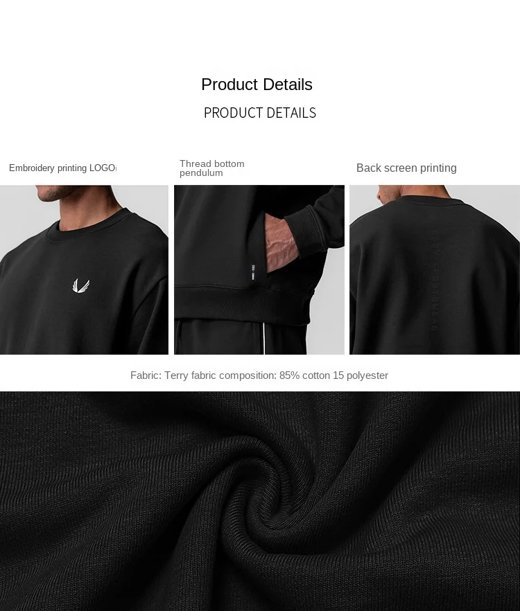 سترات بغطاء رأس بأكمام طويلة من القطن برقبة دائرية للرجال ، لياقة بدنية ، ركض كاجوال ، بلوفرات كمال الأجسام ، قميص رياضي للذكور ، ملابس سترات بغطاء رأس بأكمام طويلة من القطن برقبة دائرية للرجال ، لياقة بدنية ، ركض كاجوال ، بلوفرات كمال الأجسام ، قميص رياضي للذكور ، ملابس