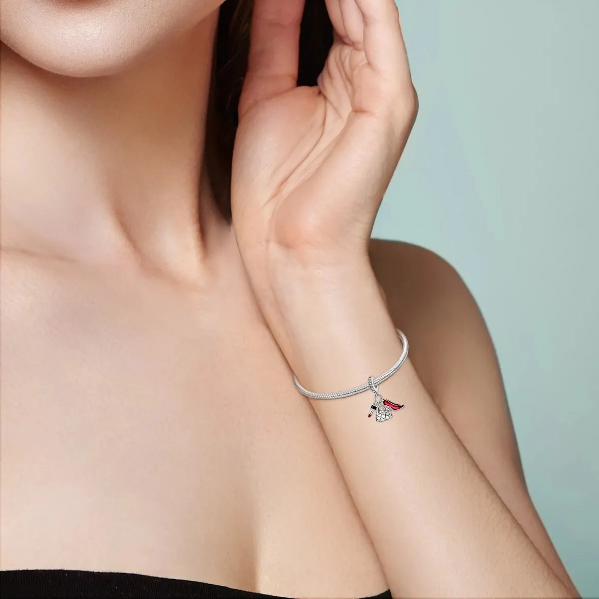 MULA 1PC Silver Plated Dangle Charms Lipstick Plane Insect Pendants Fit Original Bracelet Beads DIY Fashion Jewelry MULA 1PC Silver Plated Dangle Charms Lipstick Plane Insect Pendants Fit Original Bracelet Beads DIY Fashion Jewelry