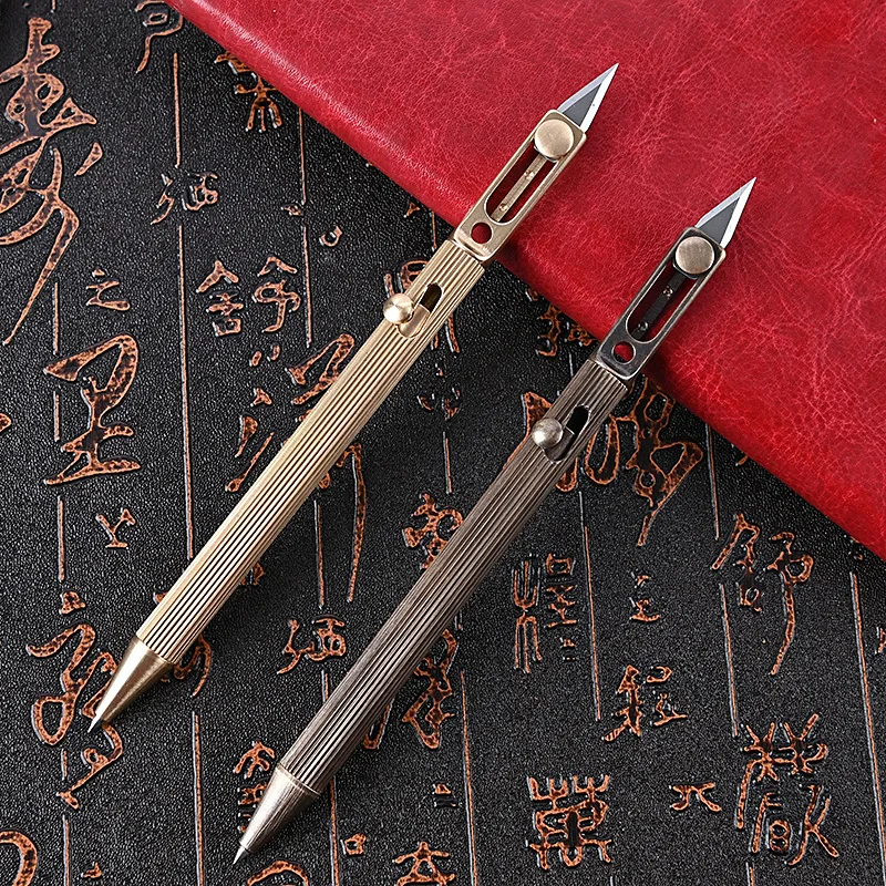 Brass Tactical Pen with Knife Gift Portable Self Defense Demolition Express Pure Brass Sign Pen Gel Pen Ballpoint Pen
Brass Tactical Pen with Knife Gift Portable Self Defense Demolition Express Pure Brass Sign Pen Gel Pen Ballpoint Pen