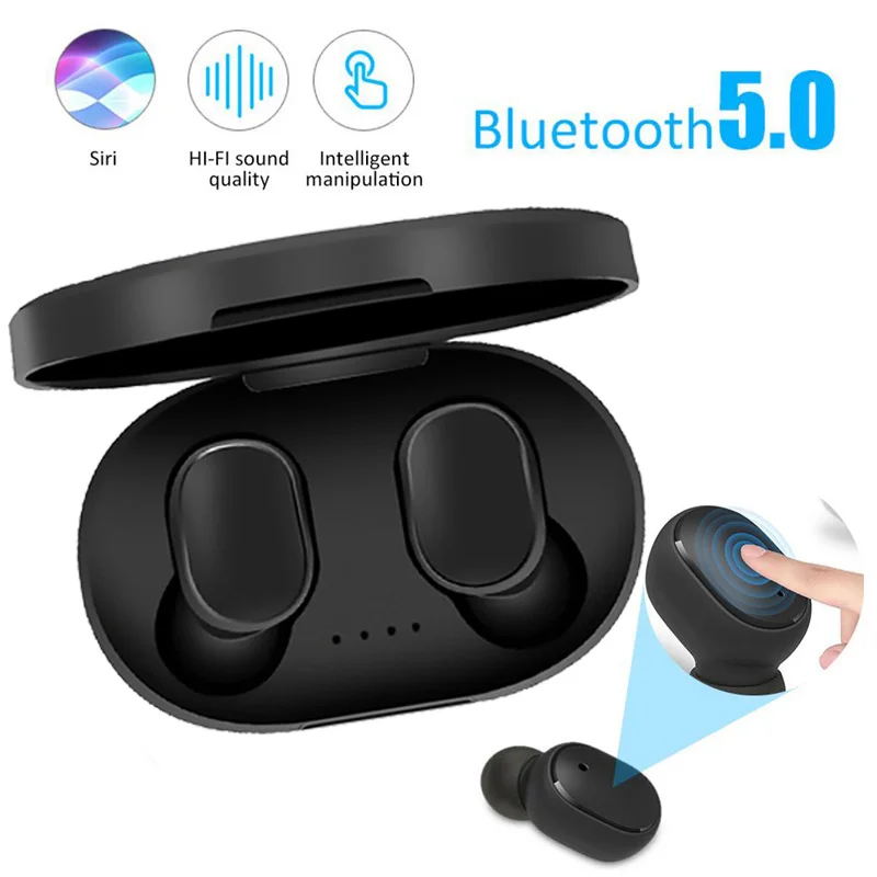 

A6S Wireless Bluetooth Earphones Headphones ANC Noise Cancelling 9D Stereo Sound Hifi Low Latency Earbuds With Mic For Android