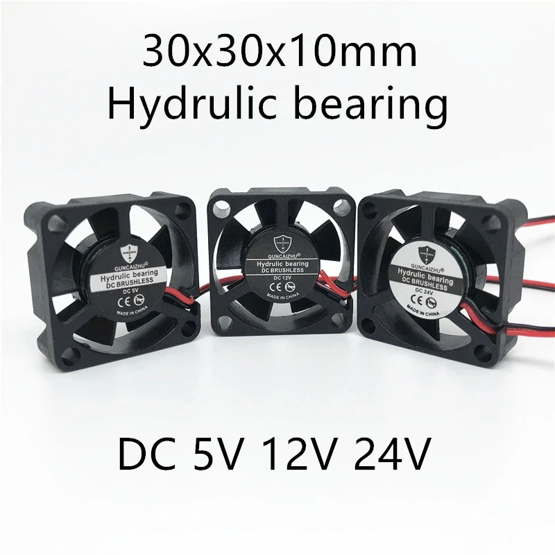 

5PCS NEW 3d Printer Mute Fan 3010 30MM 30*30*10MM 3CM Graphics Card Fan Cooling Fan 24V 0.05A With 2pin