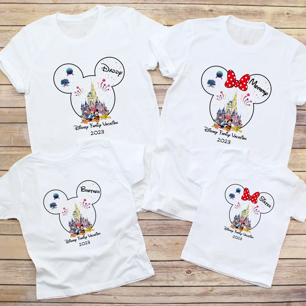 

Disney Family Vacation 2023 T Shirt for Women Daddy Mommy Brother Sister Disneyland Trip Matching Clothes Fashion Trend T-shirts