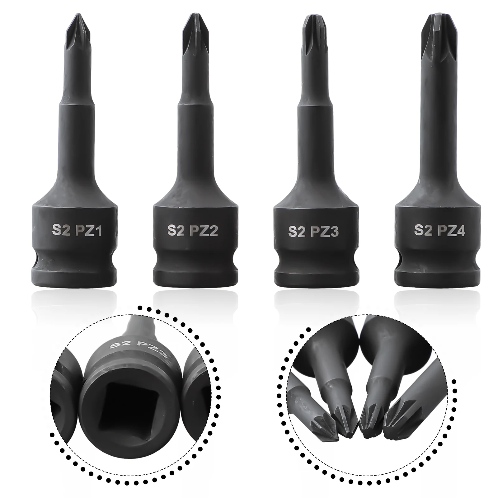 4pcs Socket Adapter PZ1 PZ2 PZ3 PZ4 Length 60mm Impact Drive Socket Wrench Adapter Head Power Tools 3/8inch Screwdriver Bit
4pcs Socket Adapter PZ1 PZ2 PZ3 PZ4 Length 60mm Impact Drive Socket Wrench Adapter Head Power Tools 3/8inch Screwdriver Bit