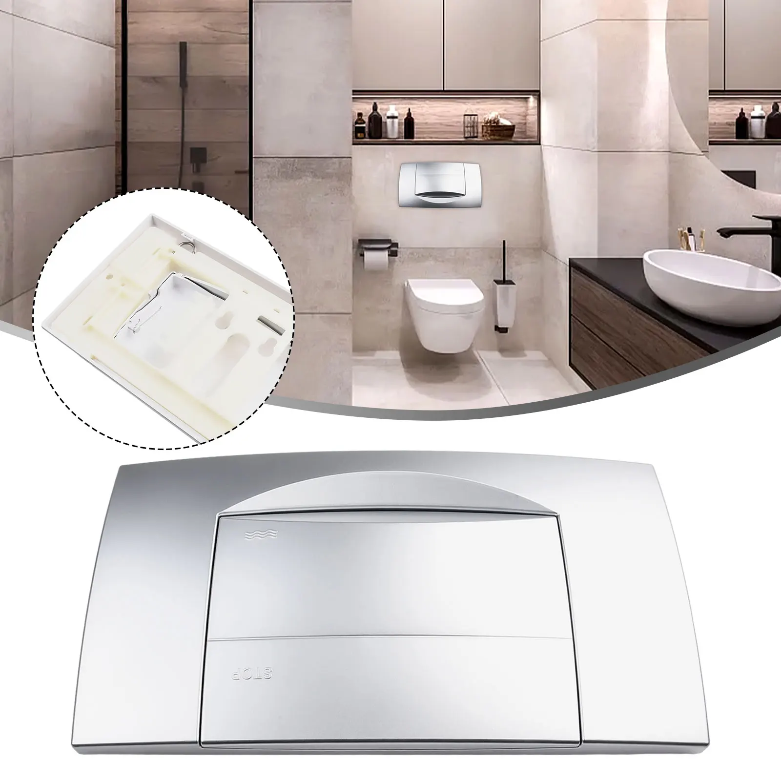 1pc Toilet Button Flush Plate For Geberit 200F Water Tank Concealed Flush Button Switch 340x185x39 Mm Bathroom Fixture Parts
1pc Toilet Button Flush Plate For Geberit 200F Water Tank Concealed Flush Button Switch 340x185x39 Mm Bathroom Fixture Parts