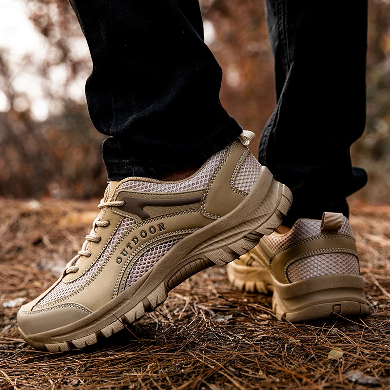 Men's Sneakers 2023 Summer New Breathable Mesh Lace Up Platform Outdoor Hiking Shoes Fashion Wear-resistant Male Running Shoes 
Men's Sneakers 2023 Summer New Breathable Mesh Lace Up Platform Outdoor Hiking Shoes Fashion Wear-resistant Male Running Shoes