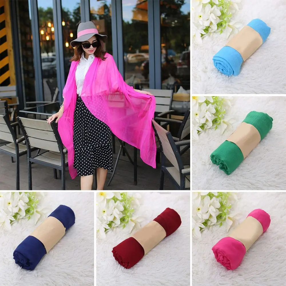 

Summer Sun Protection Beach Scarves Pashmina Shawls Scarf Wrap Hijab