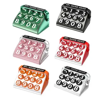 Placa de Número de Telefone para Carro: Solução Prática para Estacionamentos Temporários 7 Typewriter Style Temporary Parking Card License Plate Temporary UniversalRetro Typewriter Shape Design Car Parking Number Plate