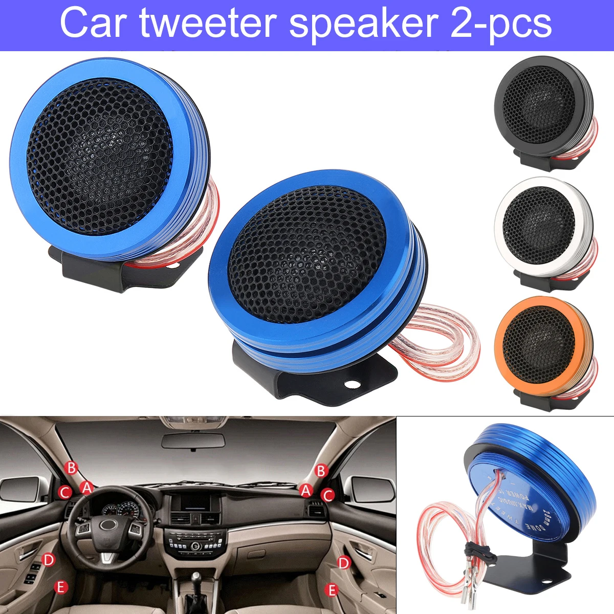 2pcs 150W Universal High Efficiency Car Silk Dome Tweeter Audio Loudspeaker Car Stereo Treble Speaker for Car Automobil
2pcs 150W Universal High Efficiency Car Silk Dome Tweeter Audio Loudspeaker Car Stereo Treble Speaker for Car Automobil