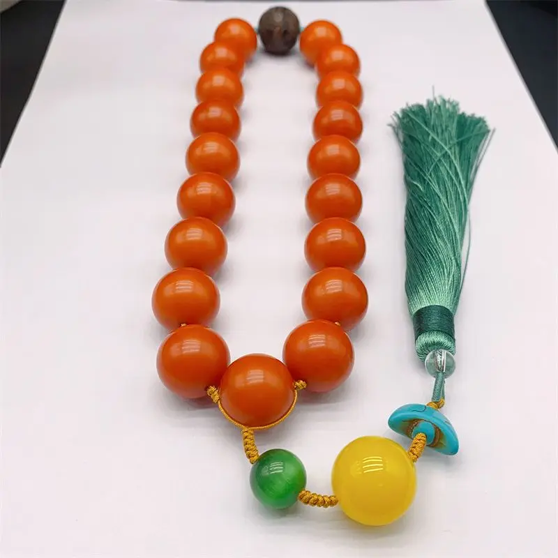 Natural Old Beeswax Yellow Round Beads High-end Vintage Bracelet Women's Hand-held Tassel Pendant Beads Girlfriends Handstring
Natural Old Beeswax Yellow Round Beads High-end Vintage Bracelet Women's Hand-held Tassel Pendant Beads Girlfriends Handstring