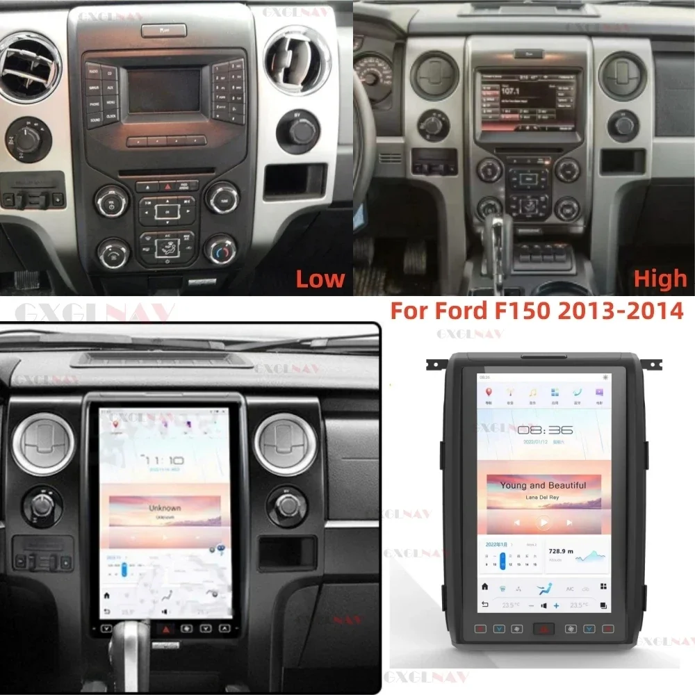 

14.4 Inch Android Car Vertical Screen Radio For Ford F150 2013 2014 GPS Carplay Car Multimedia Video Player Stereo Head Unit 4G