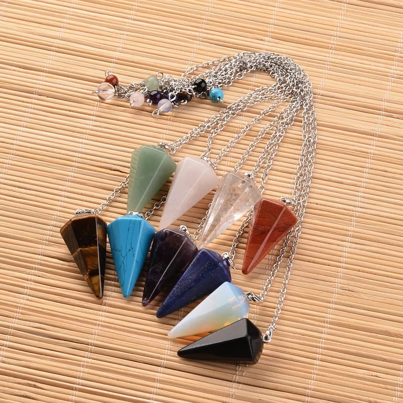 5pcs Healing Pendulum for Divination Dowsing Lapis Lazulis Amethysts Quartzs Crystals Natural Stone Reiki Pendulos Pendant
5pcs Healing Pendulum for Divination Dowsing Lapis Lazulis Amethysts Quartzs Crystals Natural Stone Reiki Pendulos Pendant