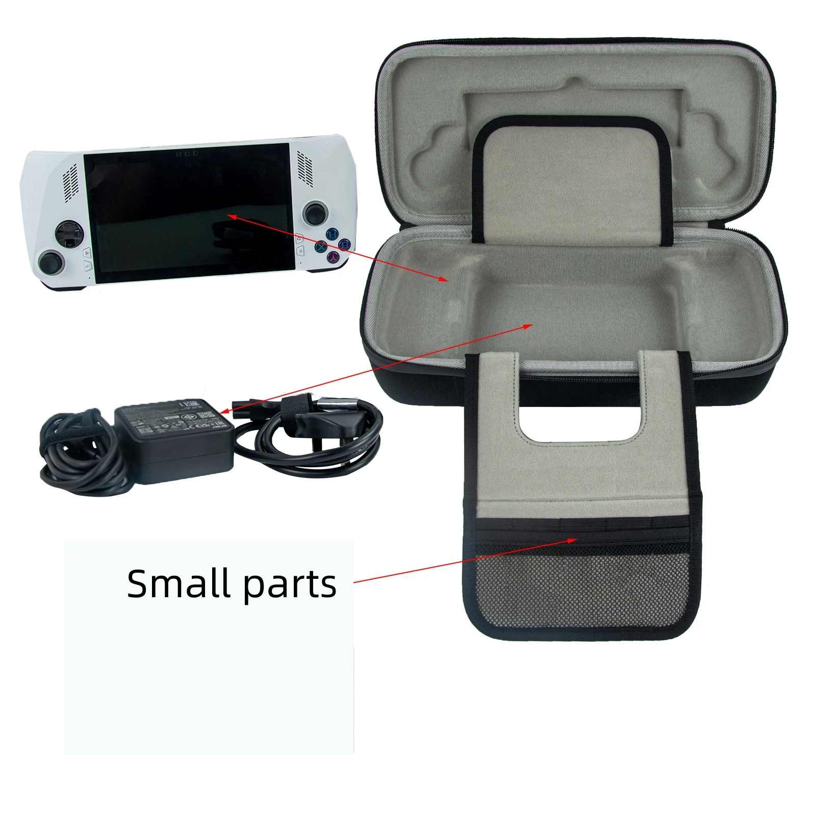 Black Storage Case for ROG ALLY Game Console Machine Charger Built-in Mesh Pockets EVA Hard Shell Storage Box
Black Storage Case for ROG ALLY Game Console Machine Charger Built-in Mesh Pockets EVA Hard Shell Storage Box