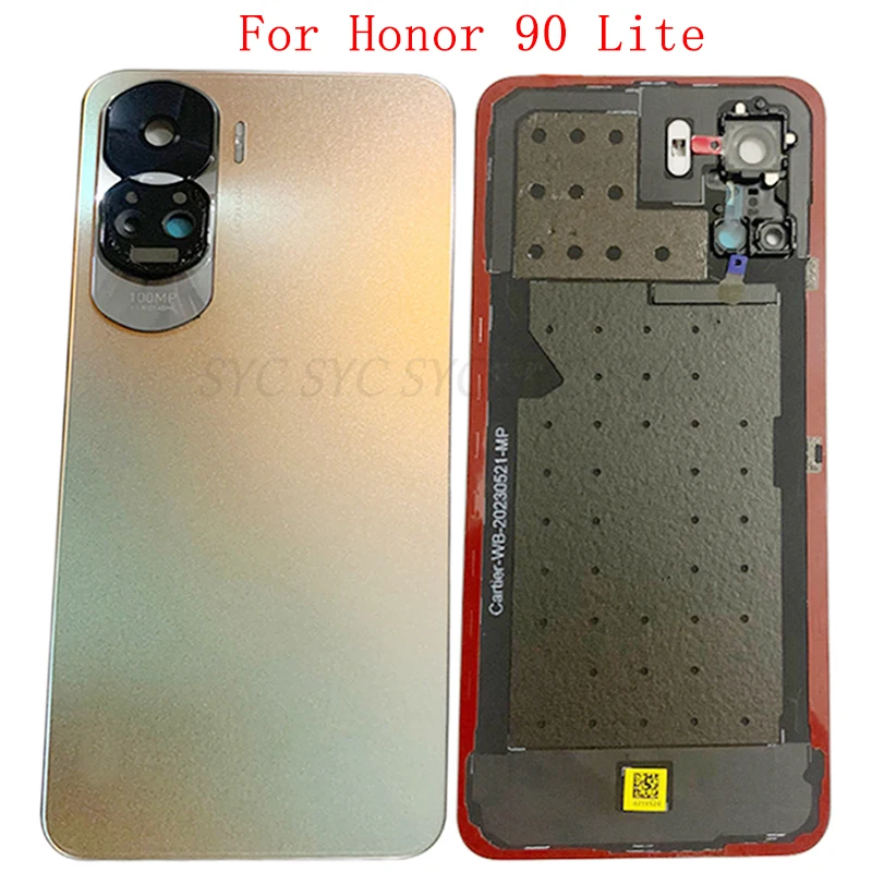 

Крышка батарейного отсека, задняя крышка корпуса для Huawei Honor 90 Lite, задняя крышка с клейкой наклейкой, запчасти для ремонта логотипа