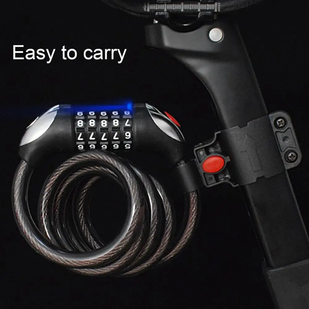 

Bicycle Chain Lock Convenient Sturdy with Night Vision Light Bike Equipment MTB Combination Lock Mountain Bike Lock