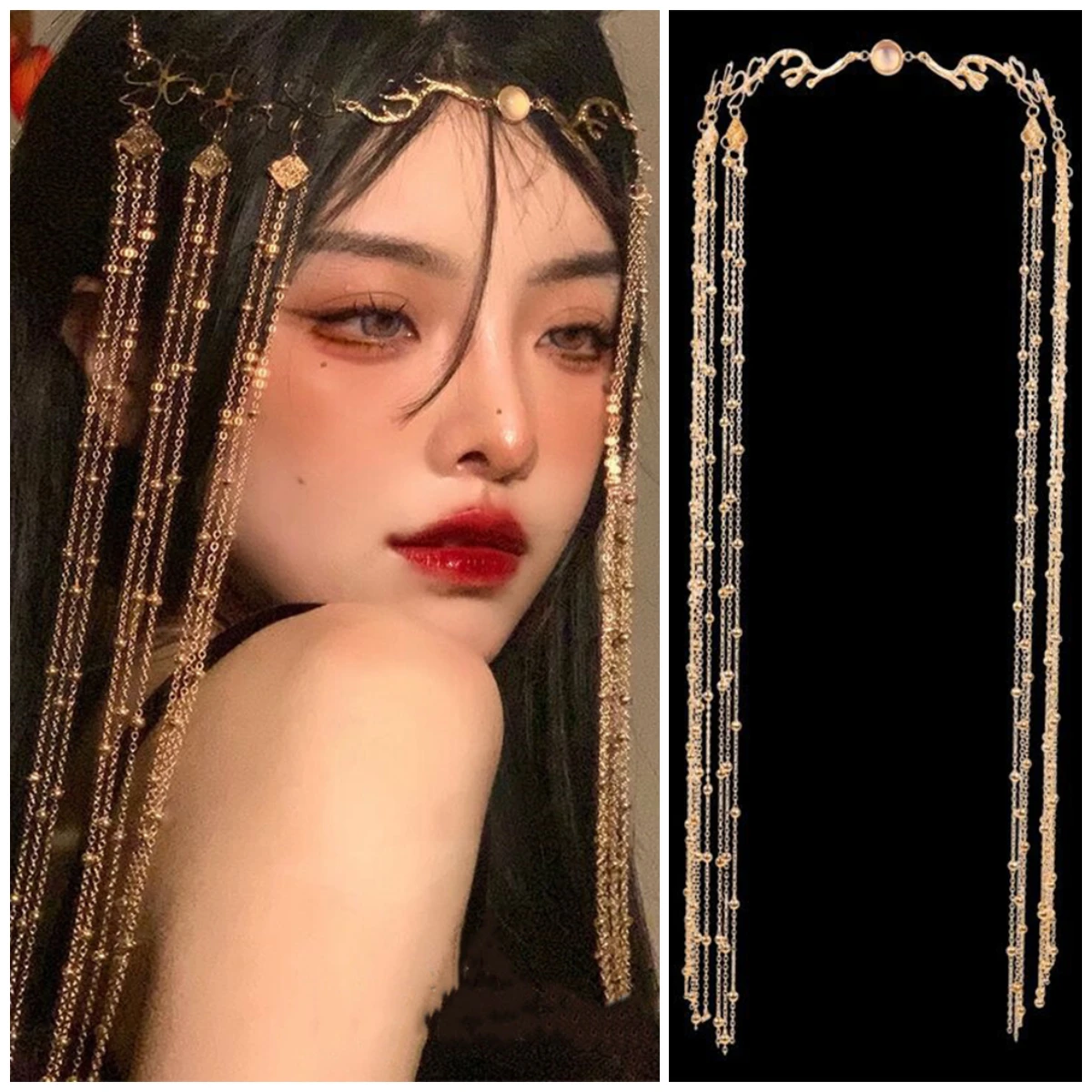Long Pendant Fashion Headdress Bridal Wedding Hair Accessories Hairpin Ornaments Makrup Hair Ornament Jewelry Gifts
Long Pendant Fashion Headdress Bridal Wedding Hair Accessories Hairpin Ornaments Makrup Hair Ornament Jewelry Gifts