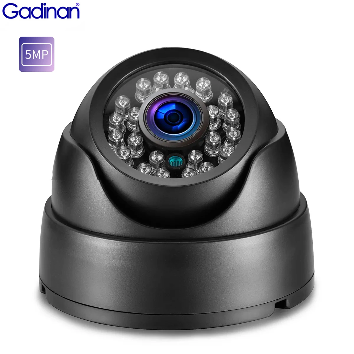 

Gadinan AHD Camera 5MP 1080P 720P CCTV Dome Security protection IR LED 25 Meter Distance Black Indoor video Surveillance Camera