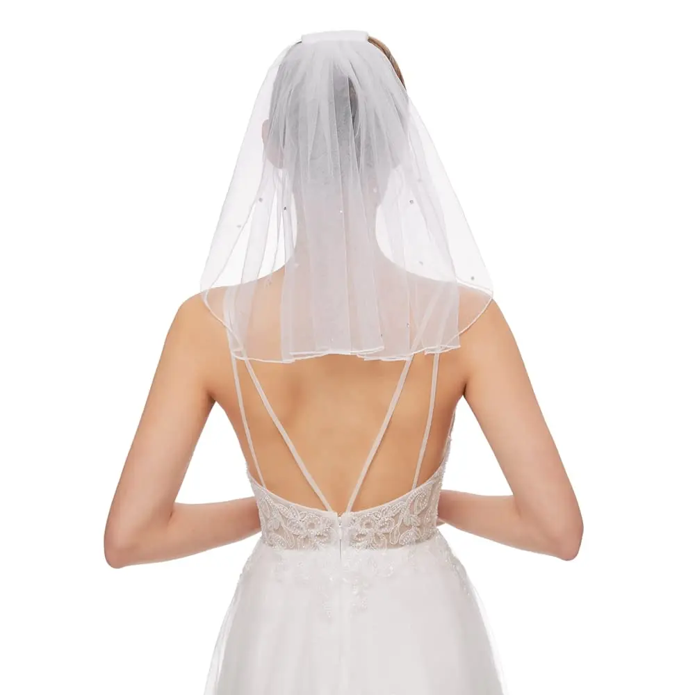 Bridal Wedding Veil Women's Short Vails with Rhinestone Tulle for Bachelorette Party 38cm/15”
Bridal Wedding Veil Women's Short Vails with Rhinestone Tulle for Bachelorette Party 38cm/15”