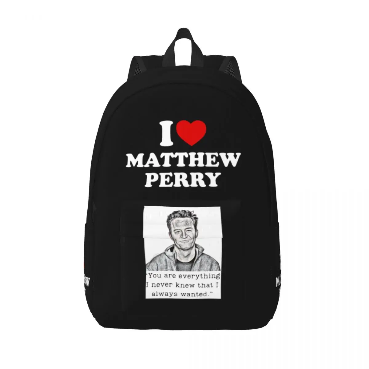 

Рюкзак с принтом «Мэтью Перри», легкий ранец для учеников и друзей, повседневные школьные ранцы из полиэстера, разноцветный рюкзак для трекинга