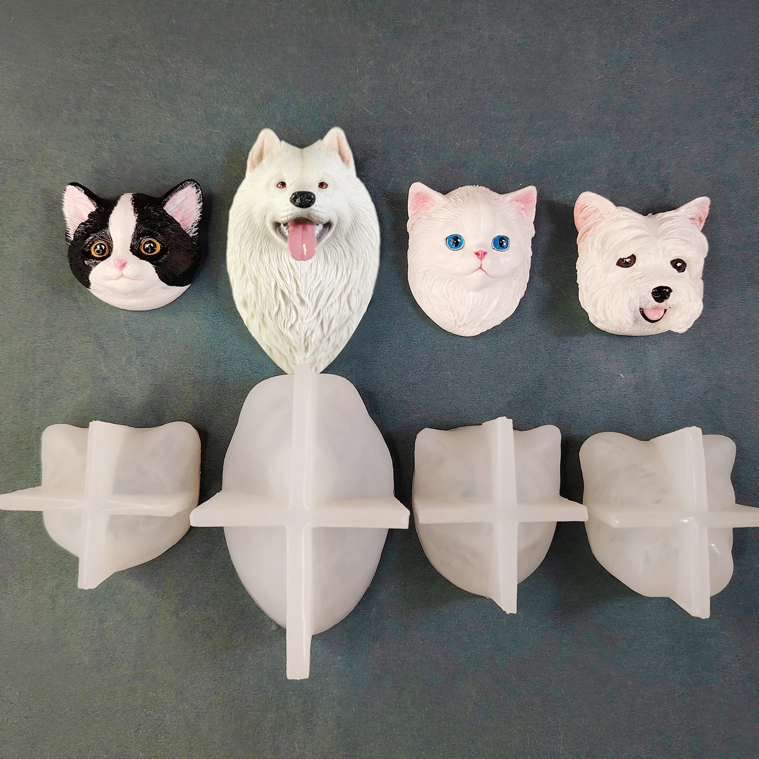 Aroma Plaster Animal Silicone Molds Cream Cat's Concrete Resin Casting Ornaments Samoyed Puppy Resin Mold Decor Candle Mold
Aroma Plaster Animal Silicone Molds Cream Cat's Concrete Resin Casting Ornaments Samoyed Puppy Resin Mold Decor Candle Mold