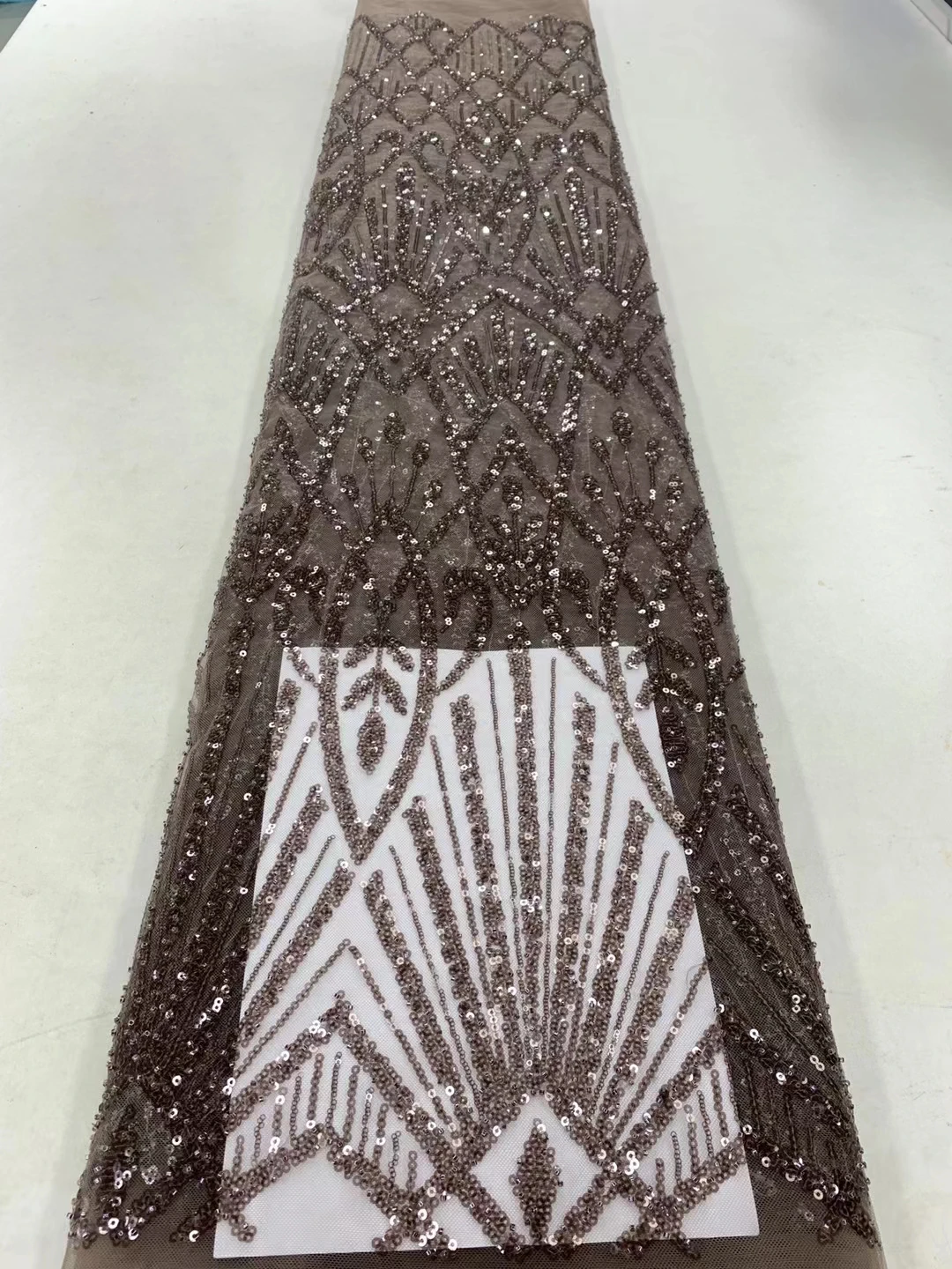 Coffee French African Sequins Lace Ghana Tulle Beading Fabric Net Embroidery Mesh Cloth Dress Materials
Coffee French African Sequins Lace Ghana Tulle Beading Fabric Net Embroidery Mesh Cloth Dress Materials