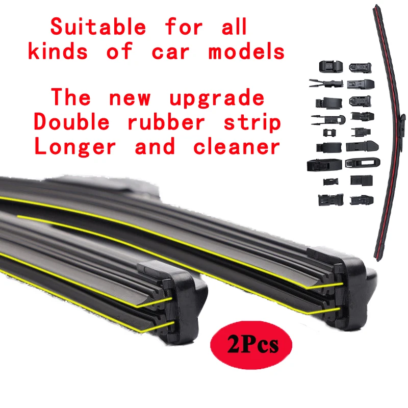 

For Honda S2000 1999~2009 Front Frameless Wiper Blades Auto Accessories Windshield Windscreen Cleaning Brushes U J Hook Arm