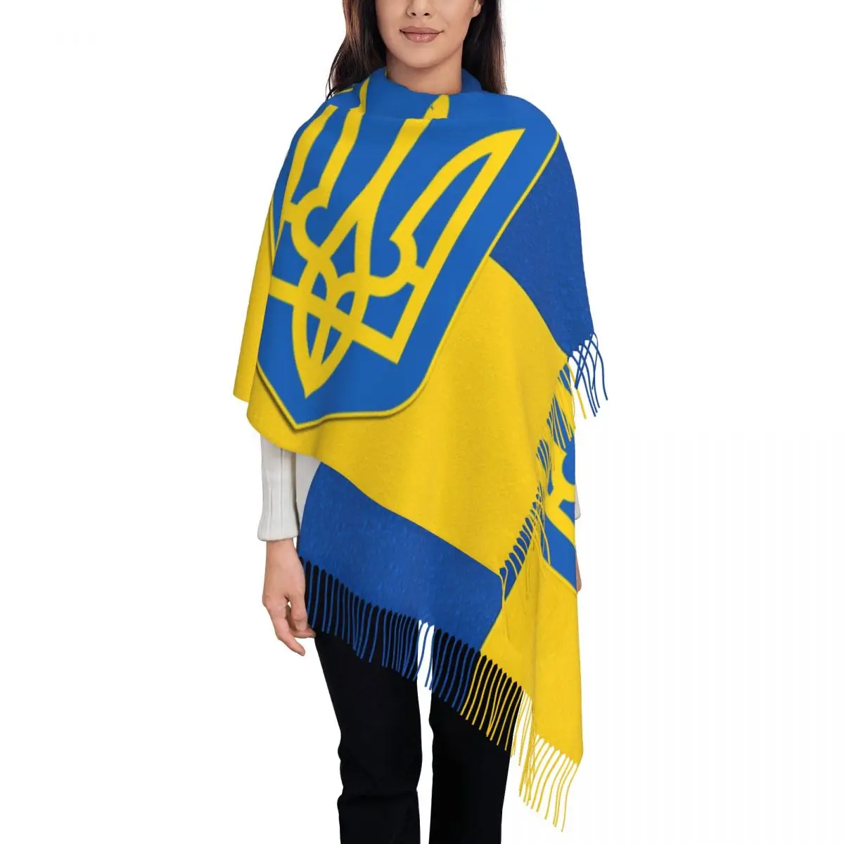 Customized Printed Flag Of Ukraine And Coat Of Arms Of Ukraine Scarf Women Winter Warm Scarves Ukrainian Patriotic Shawls Wraps 
Customized Printed Flag Of Ukraine And Coat Of Arms Of Ukraine Scarf Women Winter Warm Scarves Ukrainian Patriotic Shawls Wraps