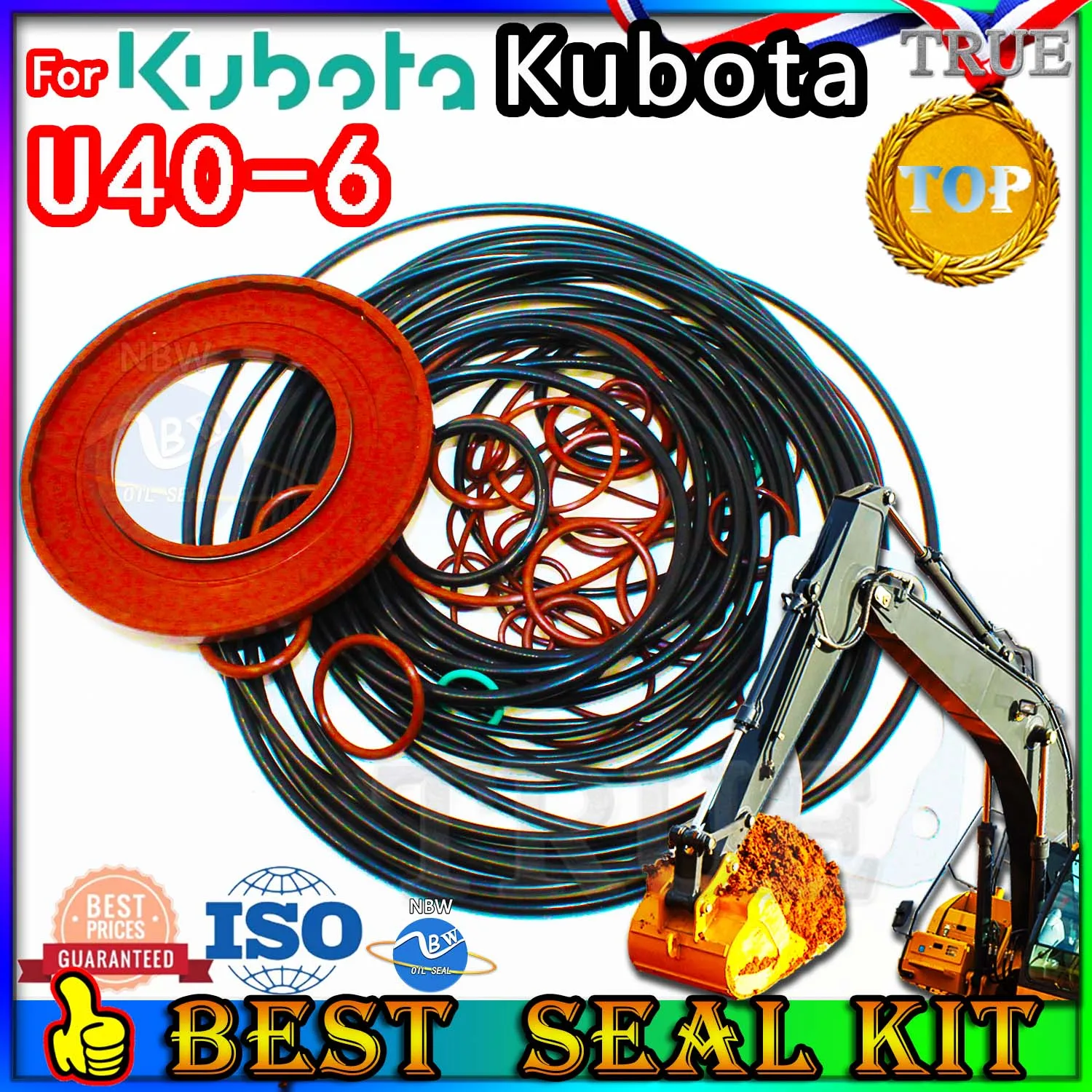 

For Kubota U40-6 Oil Seal Repair Kit Boom Arm Bucket Excavator Hydraulic Cylinder U40 6 Nok Washer Skf Service Orginal Quality