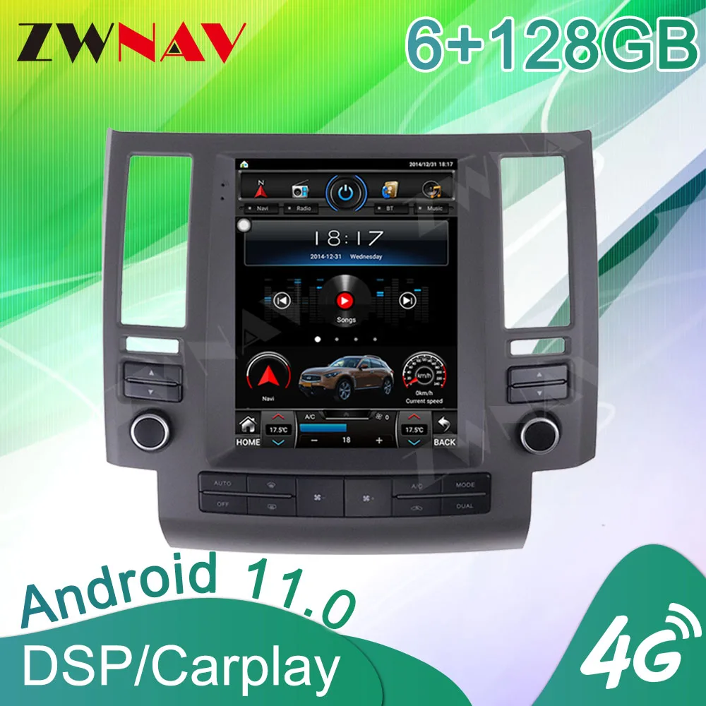 GPS-навигатор в стиле Tesla на Android 9,0 для Infiniti FX35, FX45, FX25, FX37 2003-2009, автомобильное радио, стерео, мультимедийный плеер
GPS-навигатор в стиле Tesla на Android 9,0 для Infiniti FX35, FX45, FX25, FX37 2003-2009, автомобильное радио, стерео, мультимедийный плеер