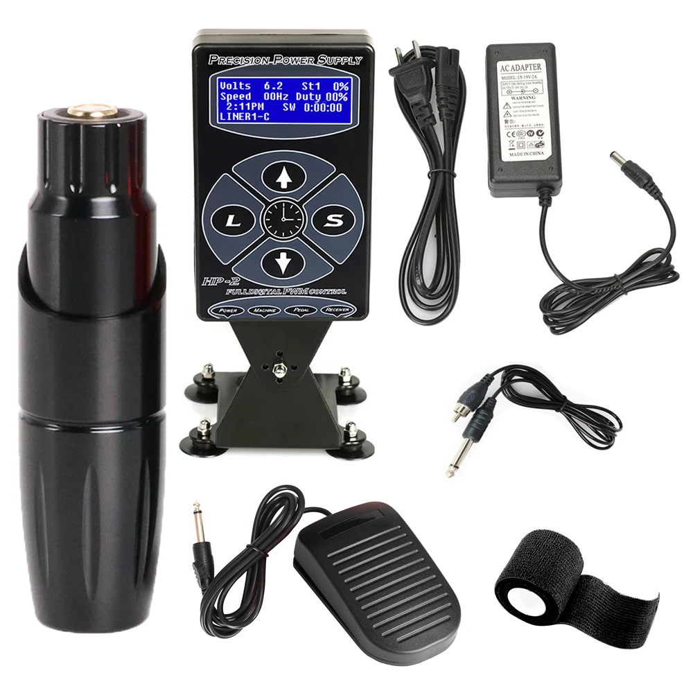 Elfin Tattoo Machine Set Mini Short Rotary Pen Kit With LCD Screen Tattoo Power Supply Accessories For Body Art Permanent Makeup
Elfin Tattoo Machine Set Mini Short Rotary Pen Kit With LCD Screen Tattoo Power Supply Accessories For Body Art Permanent Makeup