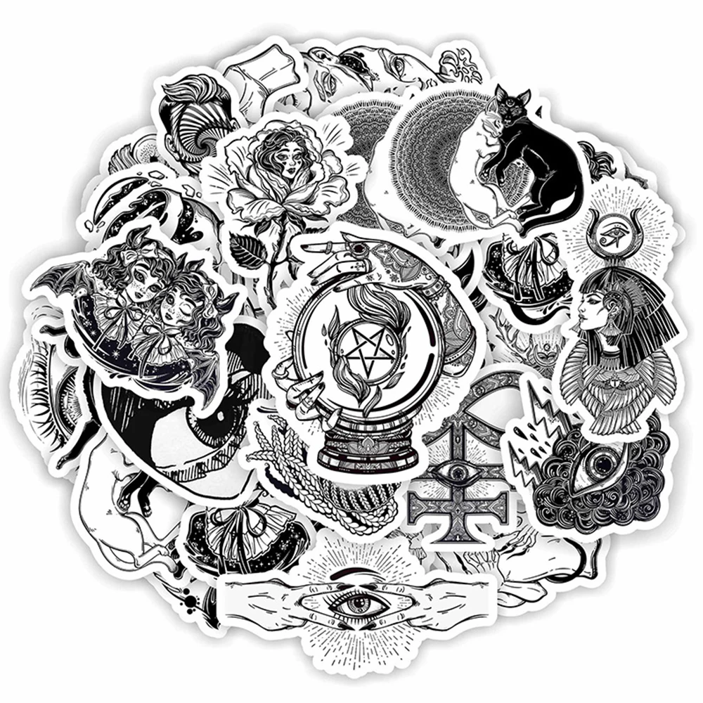 10/30/50pcs Cool Black White Art Witch Cartoon Stickers Skateboard Laptop Phone Motorcycle Luggage Waterproof Sticker Decals Toy
10/30/50pcs Cool Black White Art Witch Cartoon Stickers Skateboard Laptop Phone Motorcycle Luggage Waterproof Sticker Decals Toy