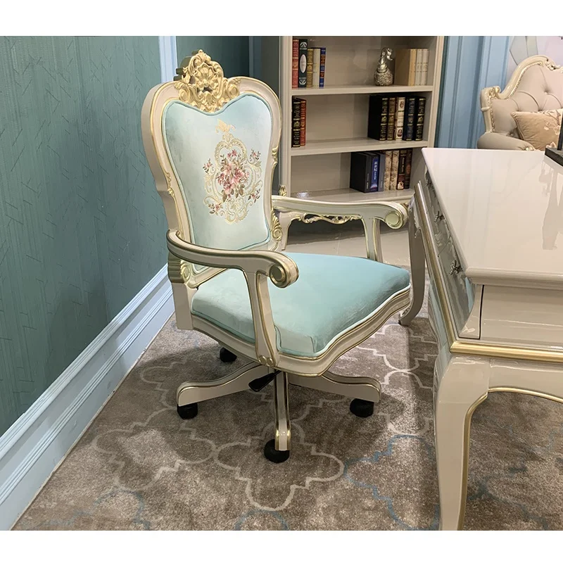 European style rotary book chair single chair luxury solid wood carved lifting office chair cloth computer chair household
European style rotary book chair single chair luxury solid wood carved lifting office chair cloth computer chair household