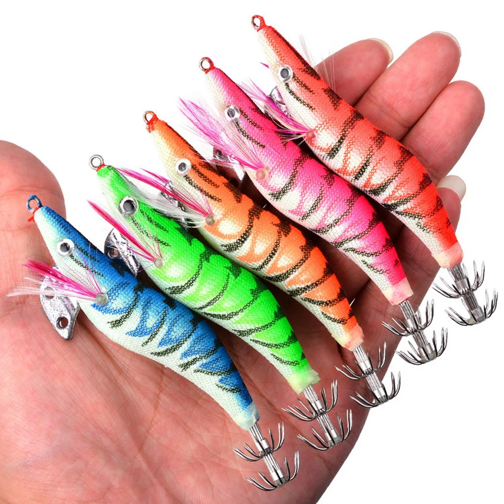 5pcs Luminous Squid Jig Fishing Wood Shrimp Lure Squid Cuttlefish Jigs Lures Spinnerbait Wood Shrimp with 3.0# Hook 13g/11cm
5pcs Luminous Squid Jig Fishing Wood Shrimp Lure Squid Cuttlefish Jigs Lures Spinnerbait Wood Shrimp with 3.0# Hook 13g/11cm