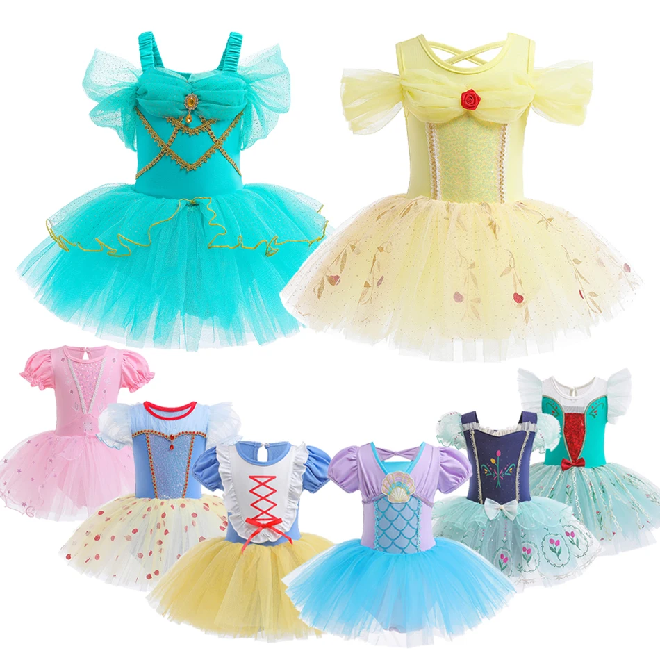 

Disney Infant Girls Elsa Anna Princess Dress Cosplay Costumes Vestido Birthday Jasmine Ariel Party Children Clothes 1-6 Years